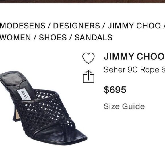 Jimmy Choo Black Mesh Mules Size 37 - Picture 2 of 10